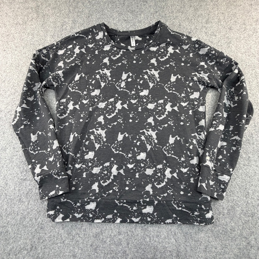 Fabletics Womens Gray White Acid Wash Pullover Sweatshirt SB1617953 Small